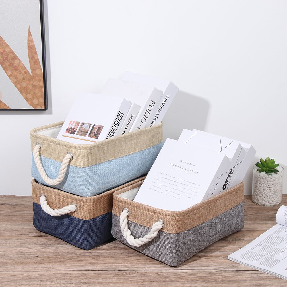 Portable Linen Sundries Sorting Basket, Home Supplies Organizer, Folding Box for Underwear Socks, Baby Toys Storage