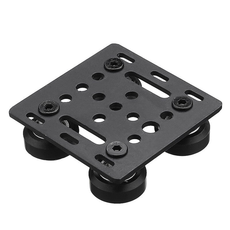 Placa de pórtico con ranura en V negra, placa deslizante especial para máquina enrutadora CNC de perfil de aluminio , 1 Uds.