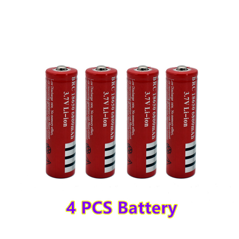 100% Originele 18650 Batterie 3,7V 6800Mah Wiederaufladbare Liion Batterie Für Led Taschenlampe Batery Litio Batterie + Ladegerät: Goud