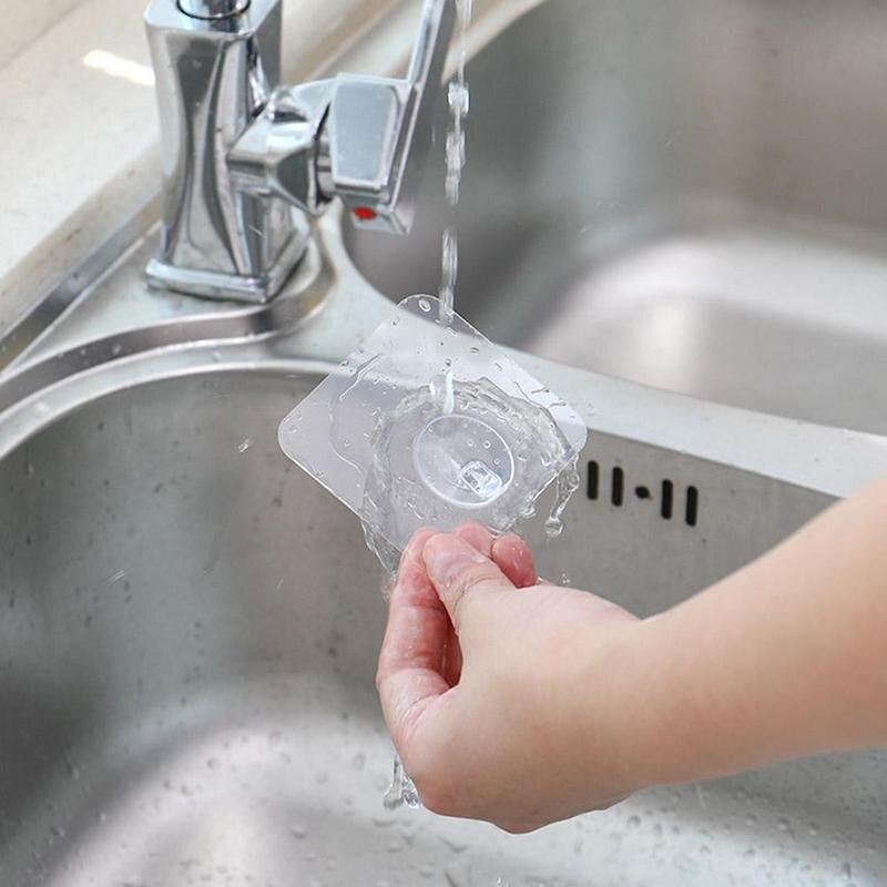 Crochets de suspension muraux transparents réutilisables, sans trace, antidérapants, sans couture, stockage obligatoire, 5/10 pièces