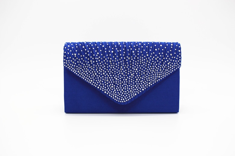 Lilla kvinder bryllup clutch luksus håndtaske kvinder tasker clutch kvindelig gul sommer clutches kvindelig aften baltaske: Kongeblå