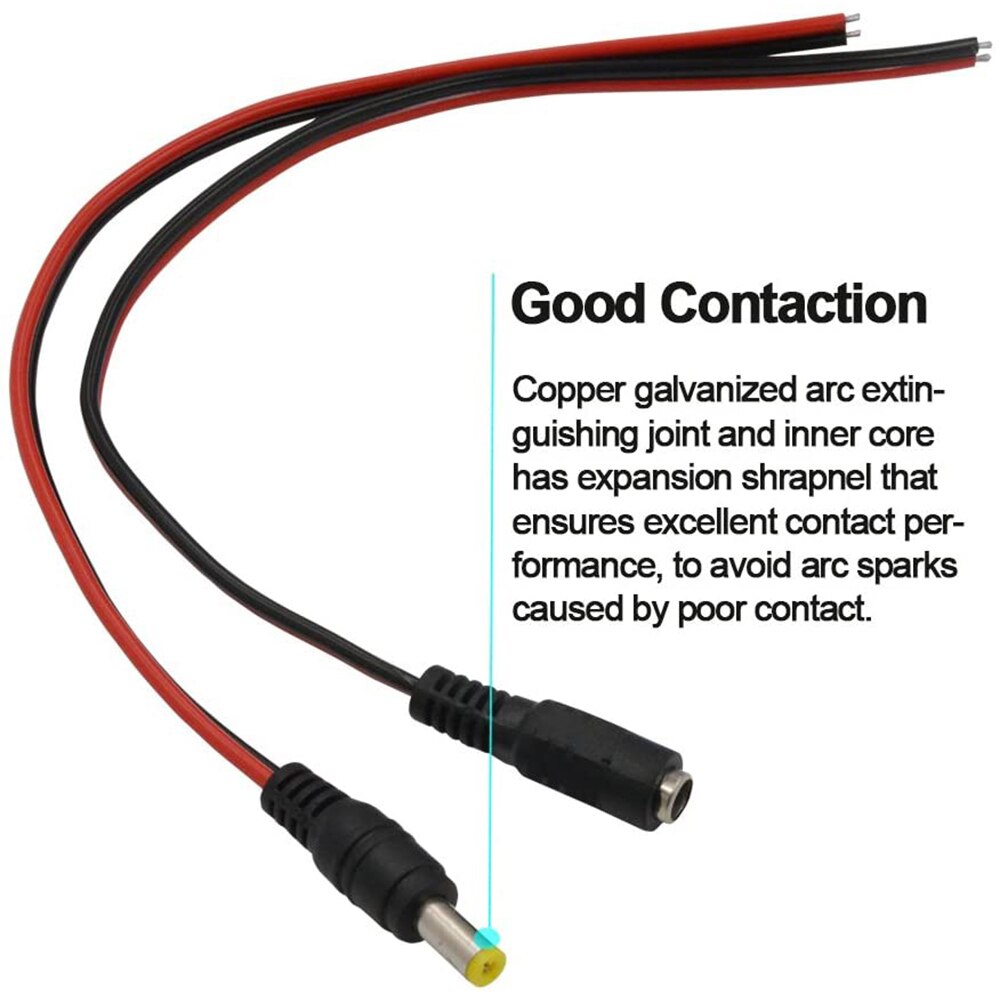 POE Adapter cable Connectors DC Male Female Plug Cable connector connector CCTV security System camera and power Cable adapter