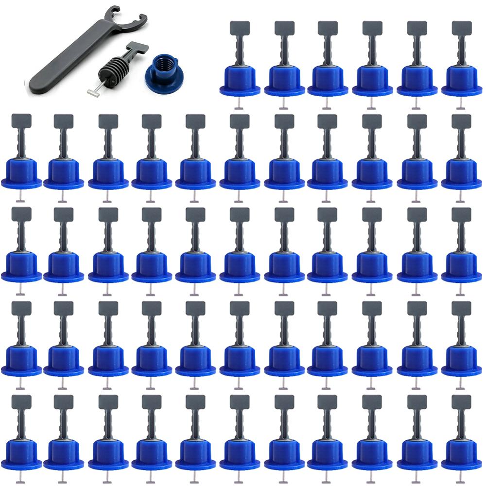 50pcs/Set Floor Tiles Construction Tools Locator Floor Tiles Spacers Wall Tiles Leveling System Wedge Floor Tiles Easy Remove