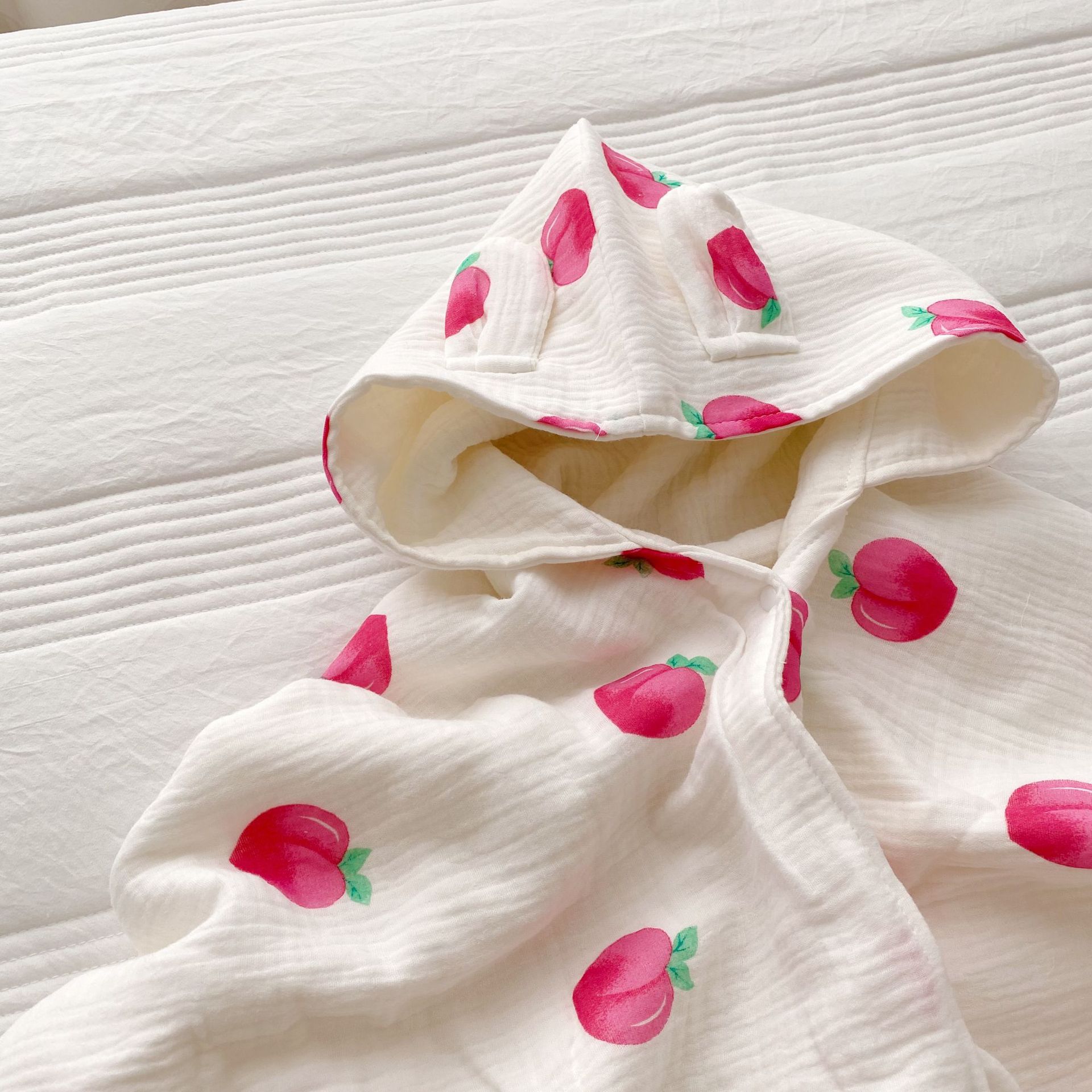 Kids Katoen Gaas Handdoek Mode Print Met Hoed Dekens Zomer Quilt Dunne Airconditioning Baby Meisjes Jongens Badjas BBX062