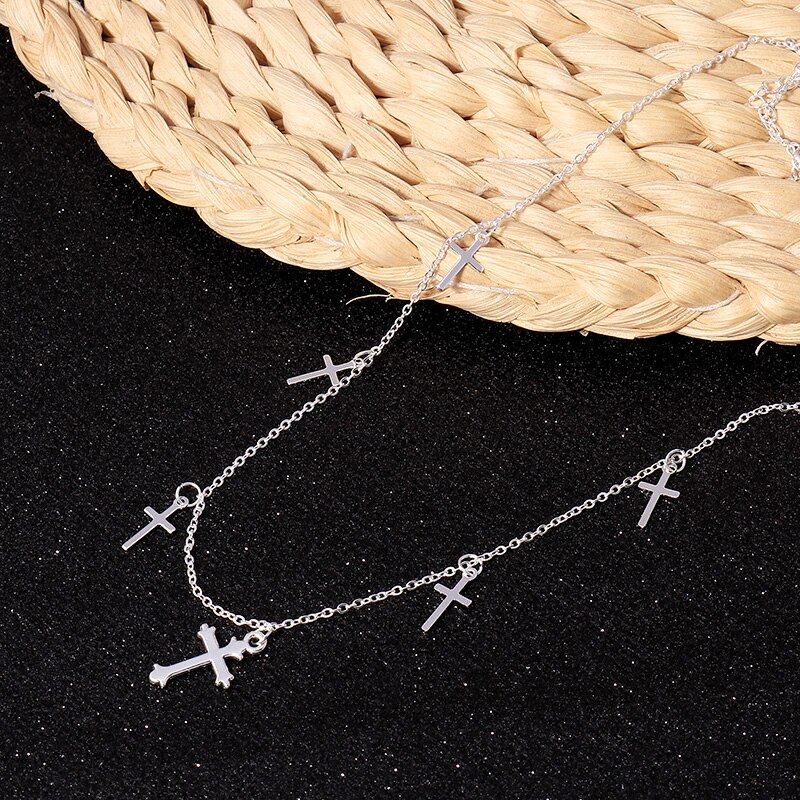 Cross Necklaces & Pendants for Women Choker Clavicle Chain Jewelry Collares