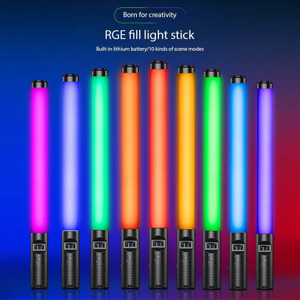 RGB Füllen Licht Stick 5200mAh USB Aufladbare 1200 Lumen LED Fotografische Handheld Füllen Lampe Für Party Hochzeit