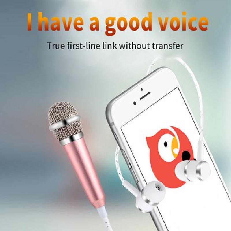 Mini micrófono estéreo de 3,5mm para estudio, auricular Ktv, Karaoke, Mini micrófono para teléfono móvil, ordenador portátil, escritorio, micrófono de tamaño pequeño