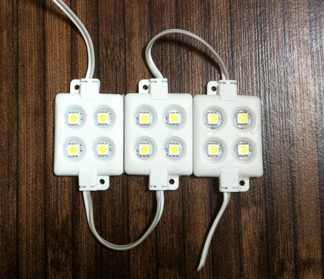 LED Injectie 5050 4 LED Module 12 V Wit Warm Wit Waterdicht IP65 Hoge Heldere Voor Led Kanaal Brief Reclame Teken 100 stks