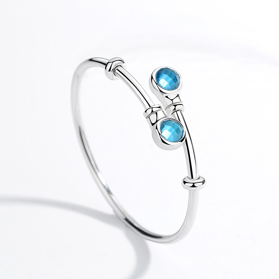 Kaletine Luck Evil Eye 925 Sterling Silver Bracelets Bangles Blue Hamsa Hand Blue Eye Zircon Fine Jewelry Women Accessories: Style 14