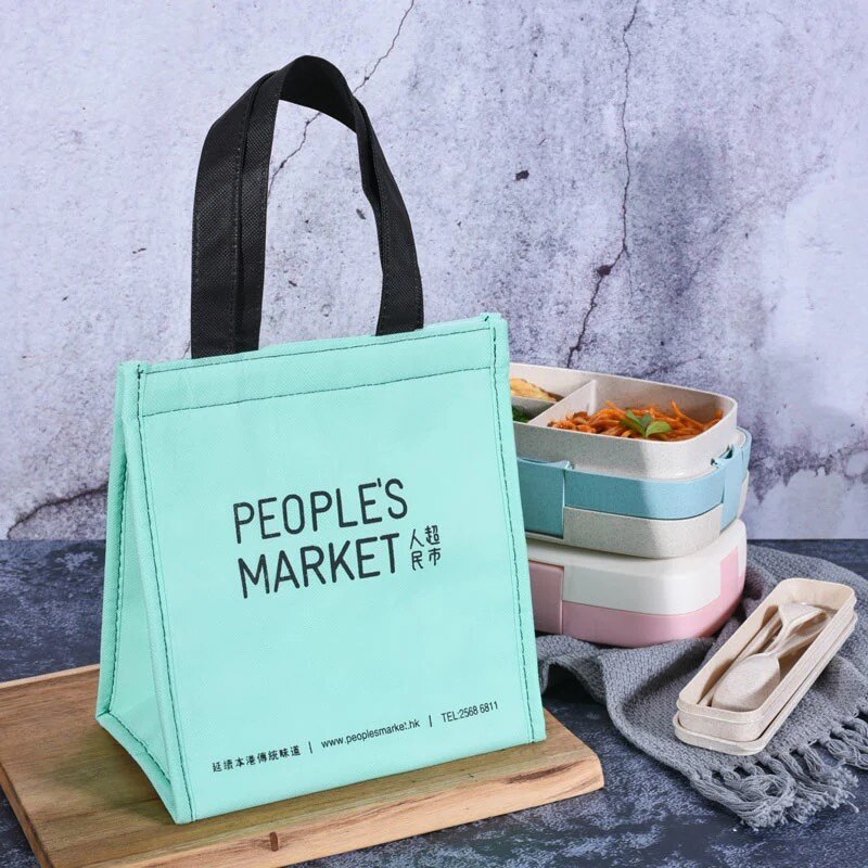 Lunch Bag Insulated Cold Simplicity Picnic Carry Case Thermal Portable Lunch Box Bento Pouch Lunch Container Food Storage Bags: green