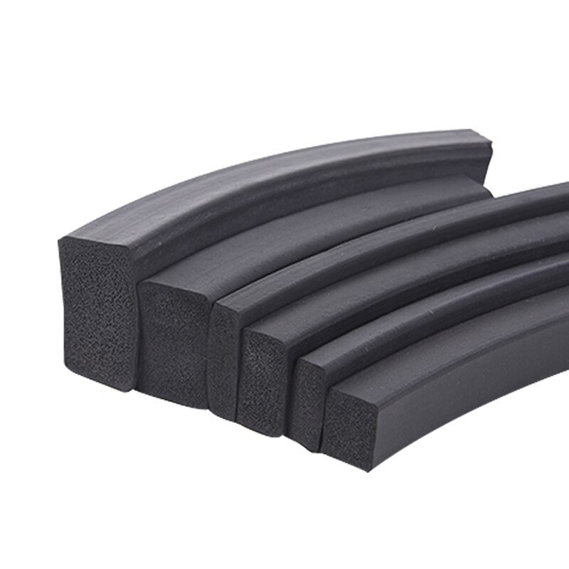 Epdm Rubber Foam Spons Bar Afdichting Strip Platte 2 3 5 8 10 15 20 25 30X8 10 15 20 25 30 35 40 45 50Mm 5 Meter Zwart