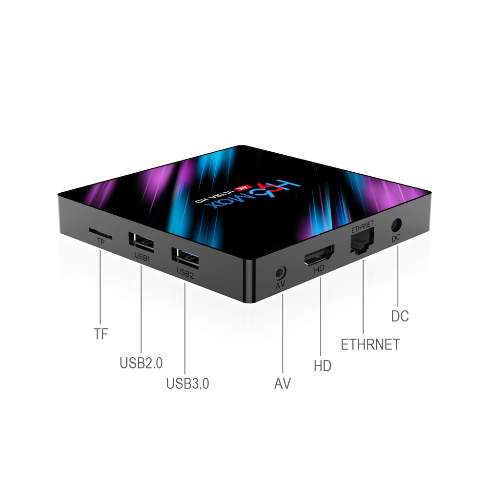 H96 Max RK3318 Android 9.0 Intelligent Network Set-Top Box 4K HD Player LED tv box