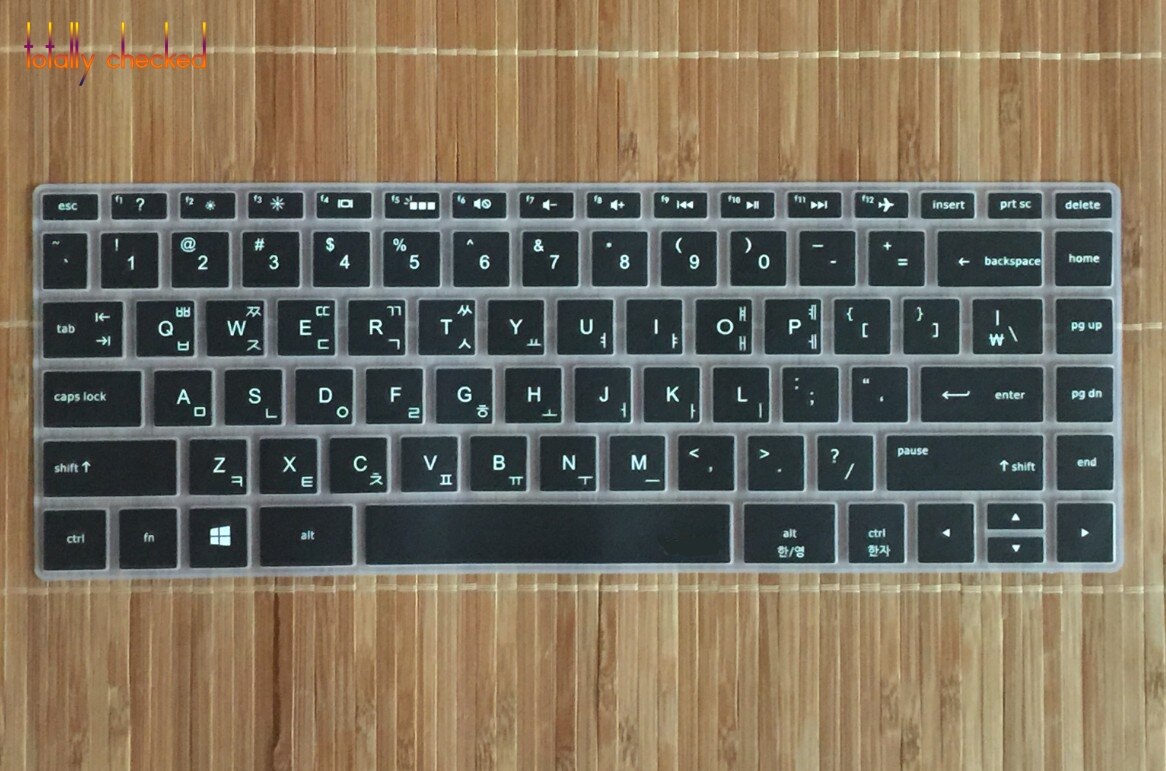 Korean language for 13.3 inch Laptop Keyboard Cover Protector for HP ENVY 13-inch Laptop for HP Spectre X360 13.3'': Korean Black