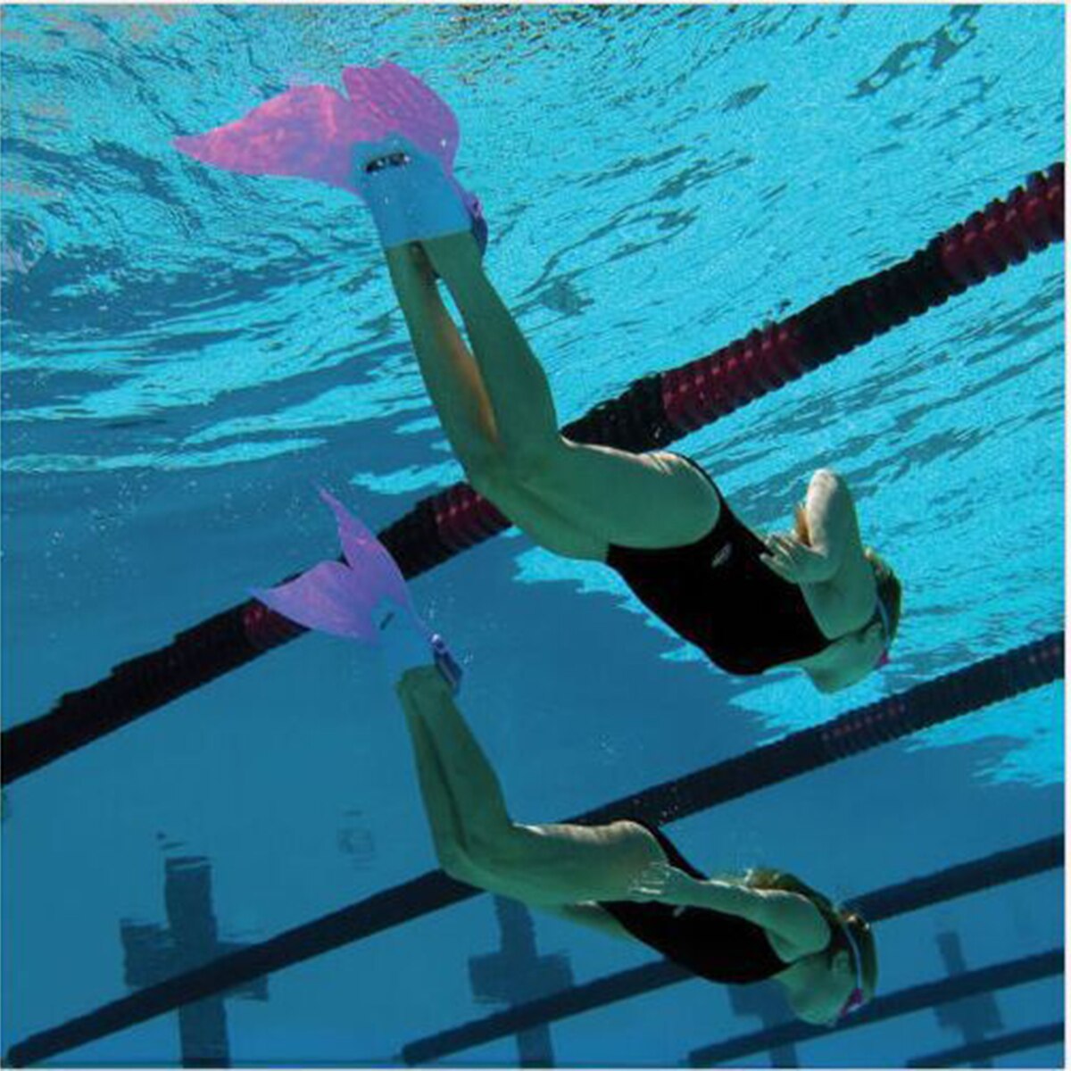 One Piece Whale Tail Fins Cartoon Mermaid Shaped Fins Children Swimming Training Fins