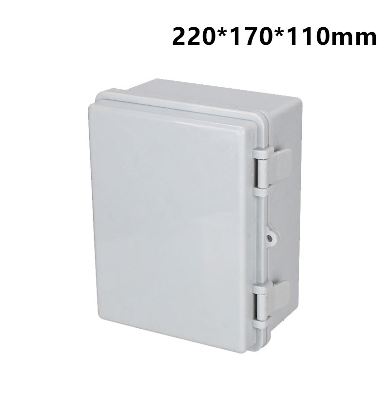 ABS Waterproof Plastic Enclosure With Hasp Electrical Distribution Box Electrical Junction Box Outdoor Sealed Switch Power Case: 220-170-110-N
