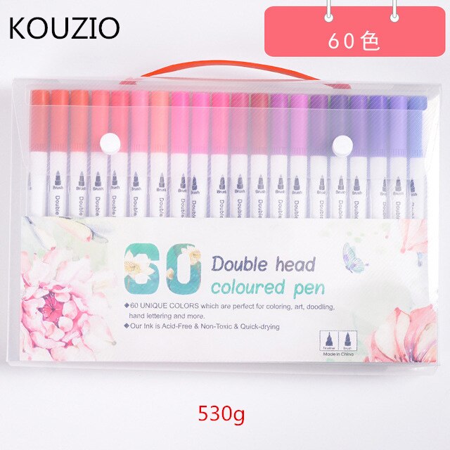 12 pçs/set Marcador Canetas kawaii caneta gel Cor jel kalem glitter branco tinta caneta material escolar papelaria papelaria colorida: 60 Marker Pens