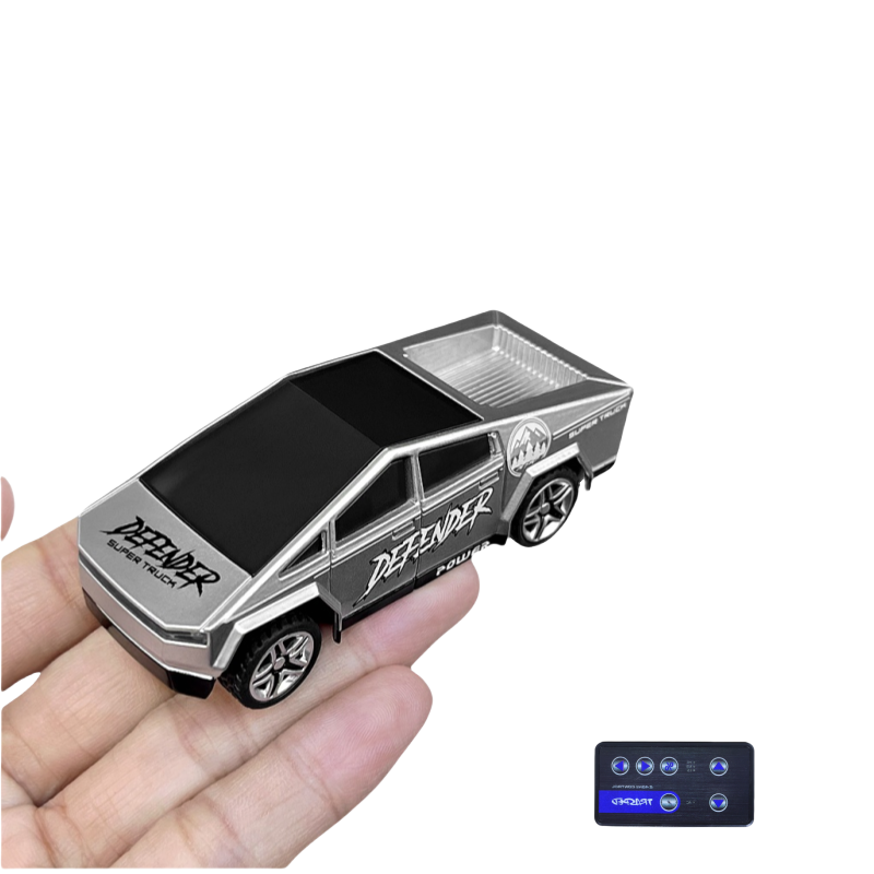 Camión Cybertruck con carga USB 1:64, vehículo todoterreno, modelo de coche de aleación, coche de Control remoto, modelo de coche americano, camión de Metal fundido a presión: Blanco