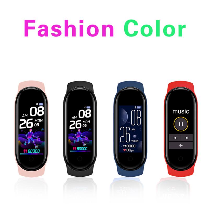 M5 Smart Horloges IP67 Waterdichte Smart Polsbandjes Armband Hartslag Bloeddrukmeter Tracker Fitness Stappenteller