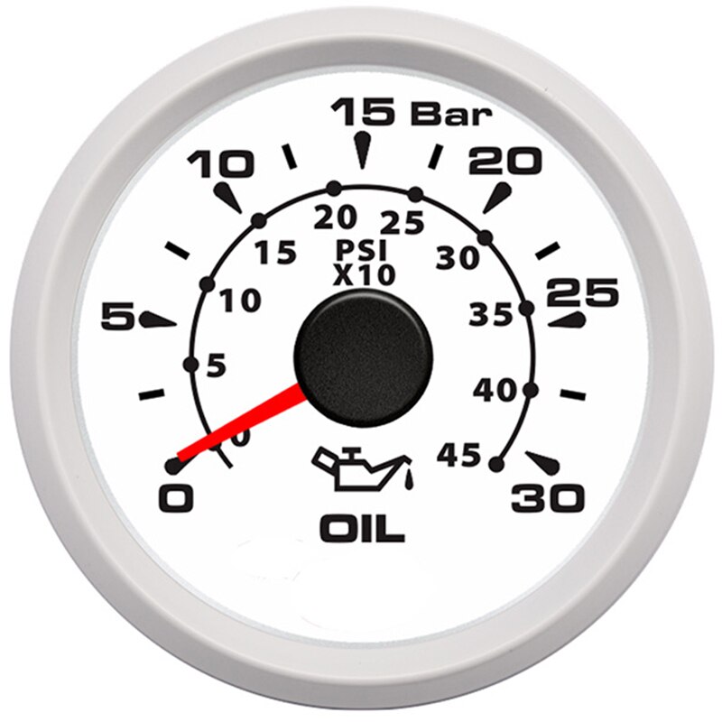 8-kleur backlight Auto Marine Olie Manometers 0-30Bar Oliedrukmeter Meter 52mm 9-32V voor Auto Boot olie druk gauge