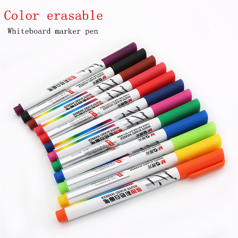 Kleur Whiteboard markers waterbasis uitwisbare marker pen nontoxic schrijven en tekenen leren pen voor kinderen