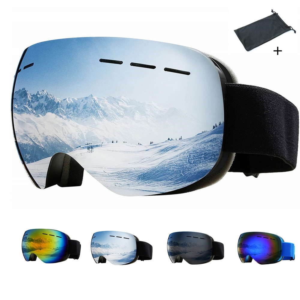 Skibril Dubbele Lagen UV400 Anti Fog Bril Bescherming Full Frame OTG Snowboard Sneeuw Goggles Mannen Vrouwen Jeugd