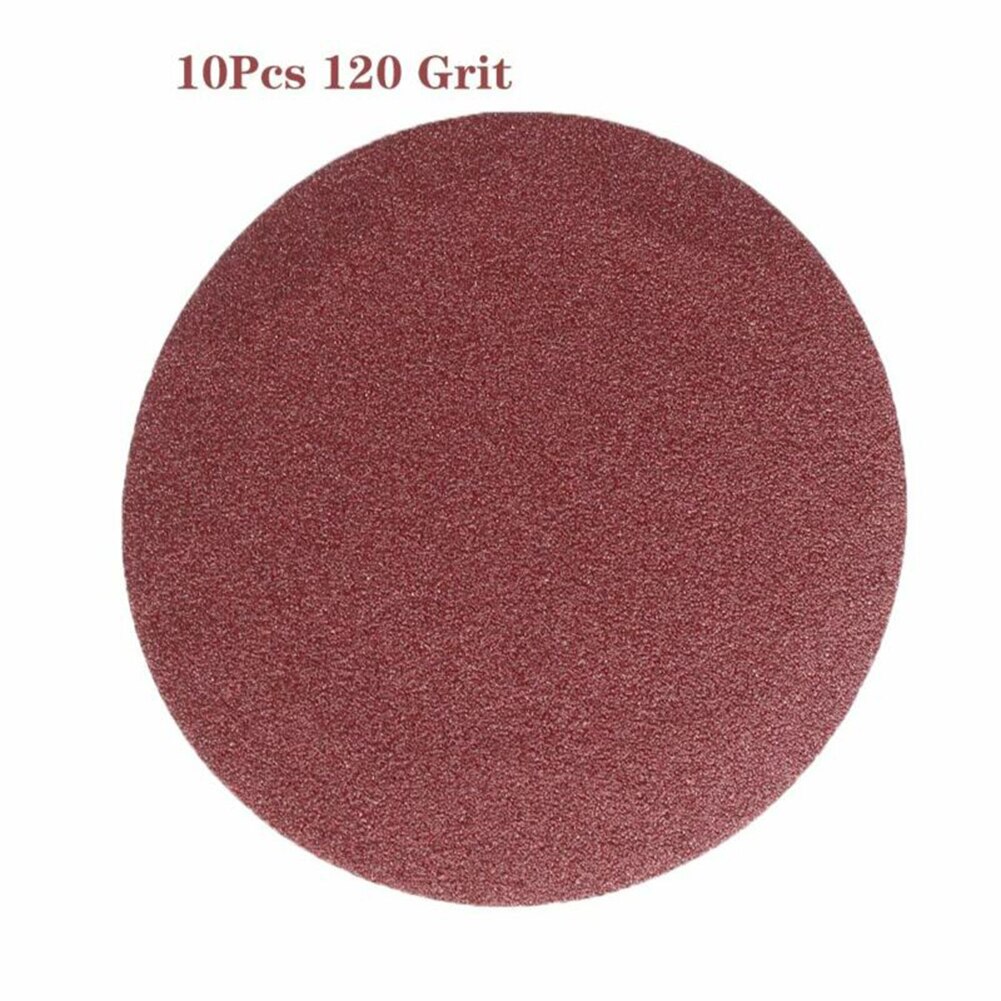 10pcs 5inch/125mm 40-2000Grit Round Shape Disk Sand Sheets Sandpaper Polishing: Silver