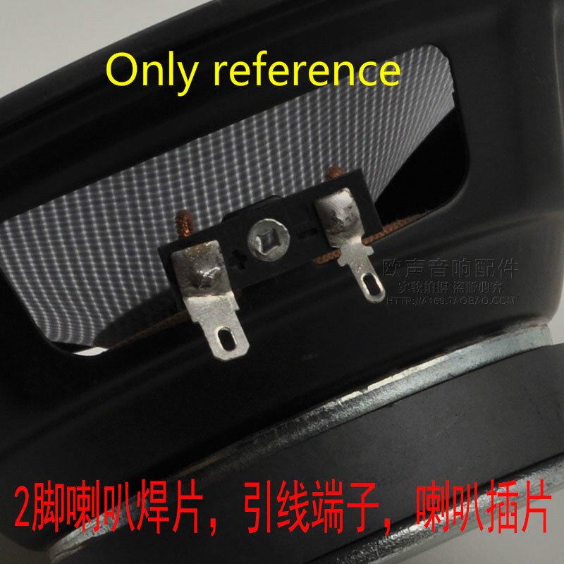 GHXAMP Speaker Cable Lugs Soldering 2-pin Horn Lead Tab Copper Silver Plated Lead Terminal Lug Horn Soldering Lug 2PCS