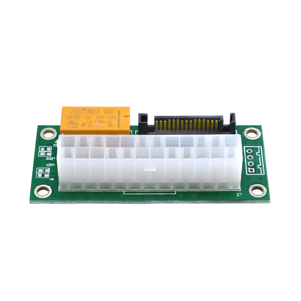 TISHRIC PC Block Synchronizer Dual PSU Power Supply Sync Adapter ADD2PSU ATX 24Pin To 4Pin SATA Extender For Graphics Card