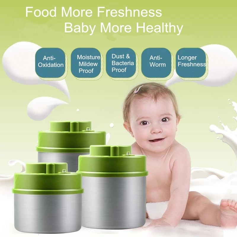 3 Stuk Vacuüm Container Roestvrijstalen Vacuüm Voedsel Tank Koffieboon Tank Keuken Fles Opslag Tank