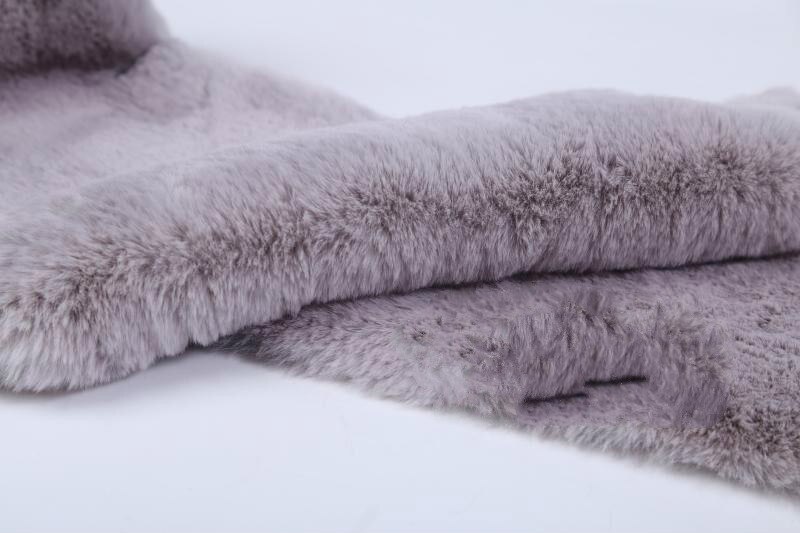 Dikker Imitatie Rex Konijn Haar Bont Pluche Teller Display Achtergrond Doek Kussen Sofa Cover Schoen Tas Materiaal 0.5X1.6M: gray