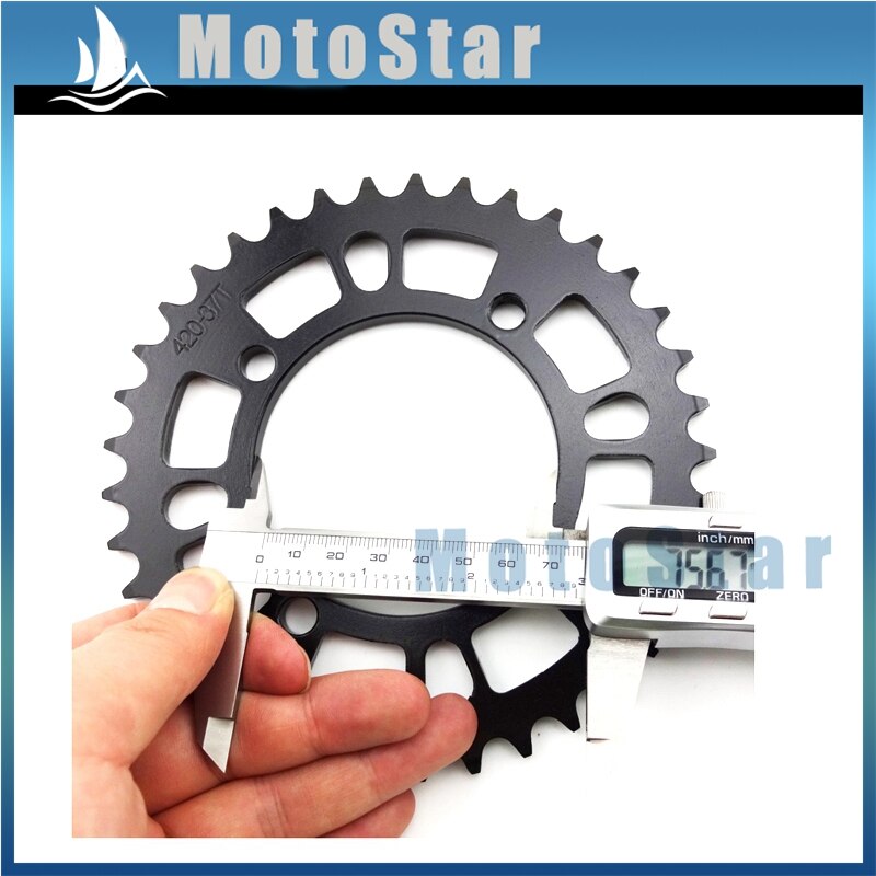 420 76mm 37 tand sort bagkæde kædehjul til kinesisk pit dirt bike pitmotards taotao coolster sdg thumpstar 50cc-160cc