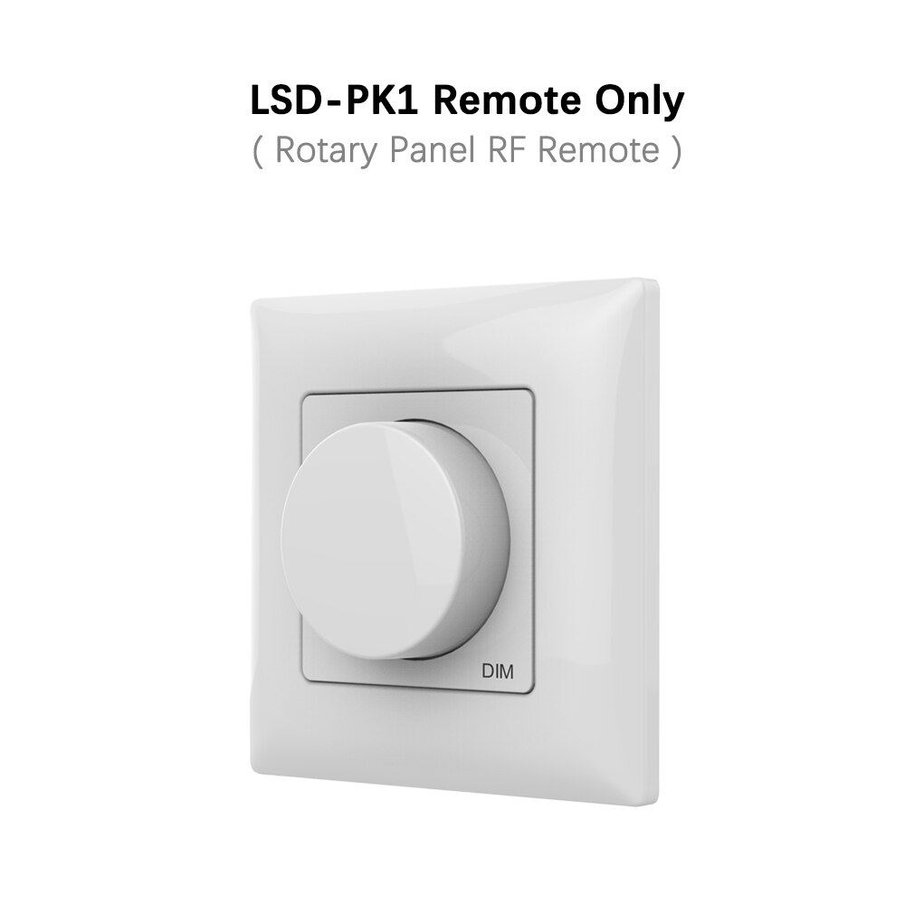 V1-L LED Dimmer 12V 24V 1CH 15A PWM 0-100% Stepless Dimming Switch Wifi RF 2.4G Wireless RF Remote LED Strip Light Push Dimmer: LSD-PK1 Remote Only