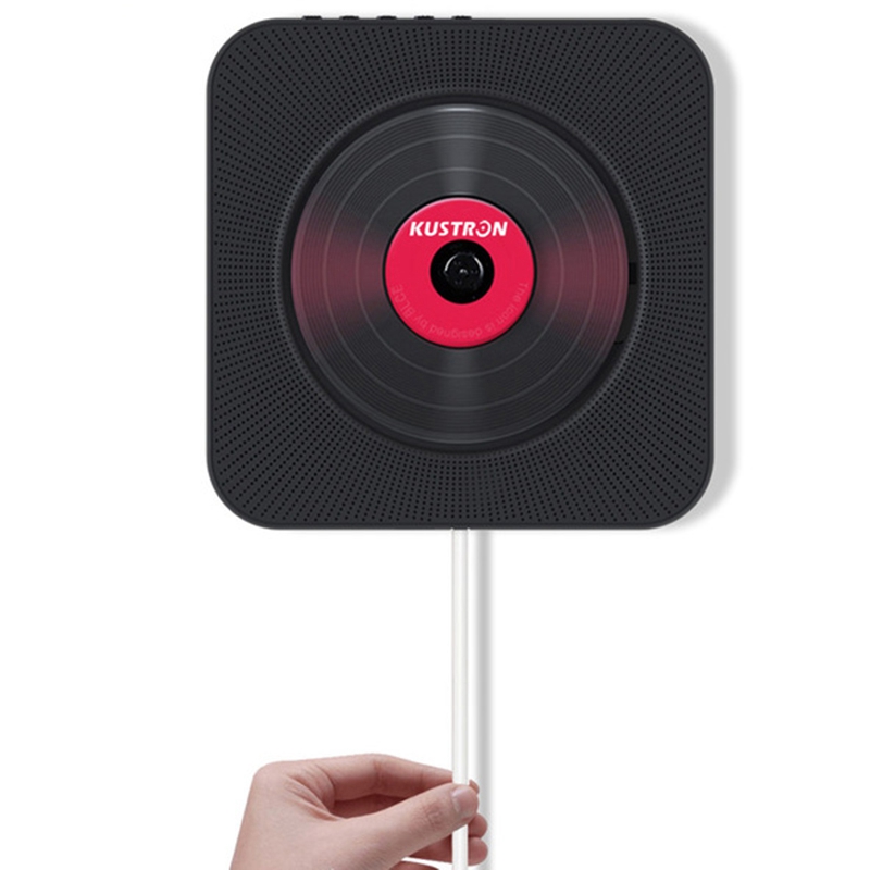 Kustron reproductor de Cd Bluetooth montado en la pared altavoz de Audio Bluetooth educación Prenatal educación temprana Hifi altavoz Usb Drive: Black