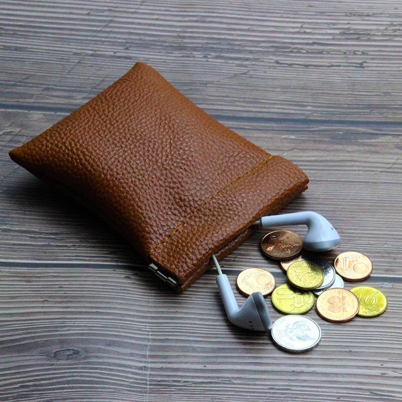 Mini Pu Lederen Portemonnee Portemonnee Tas Sleutelhanger Oordopjes Hoofdtelefoon Credit Kaarthouder