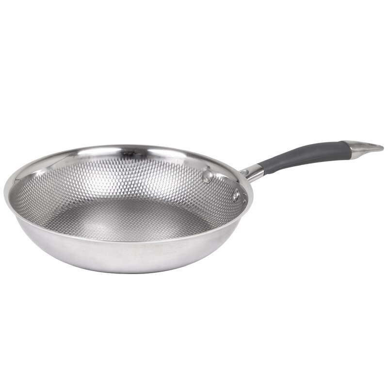 Kitchen Pot 20cm Multi-Ply Clad Copper Frying Pan and Stainless-Steel 8-Inch Straight Chef's Pan Cookware Wok Frying Pan