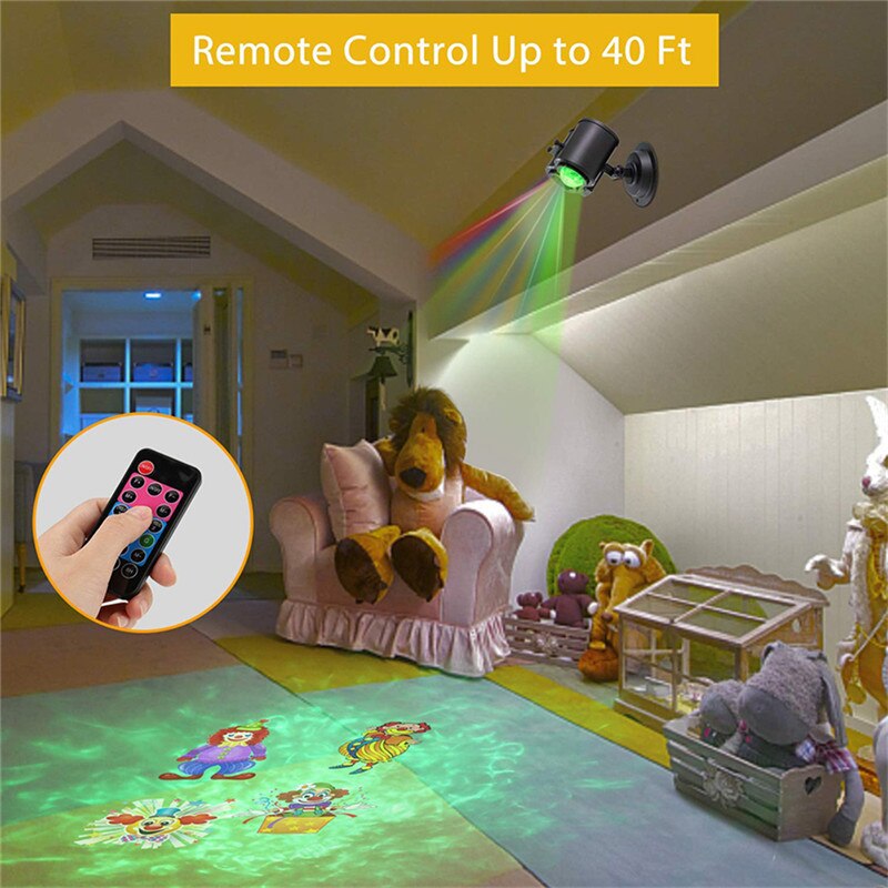 Slide Show Projector Lamp Christmas Halloween Party Outdoor Home Decor Waterproof 10 Wave Light 12 Pattern Lenses ProjectorLight