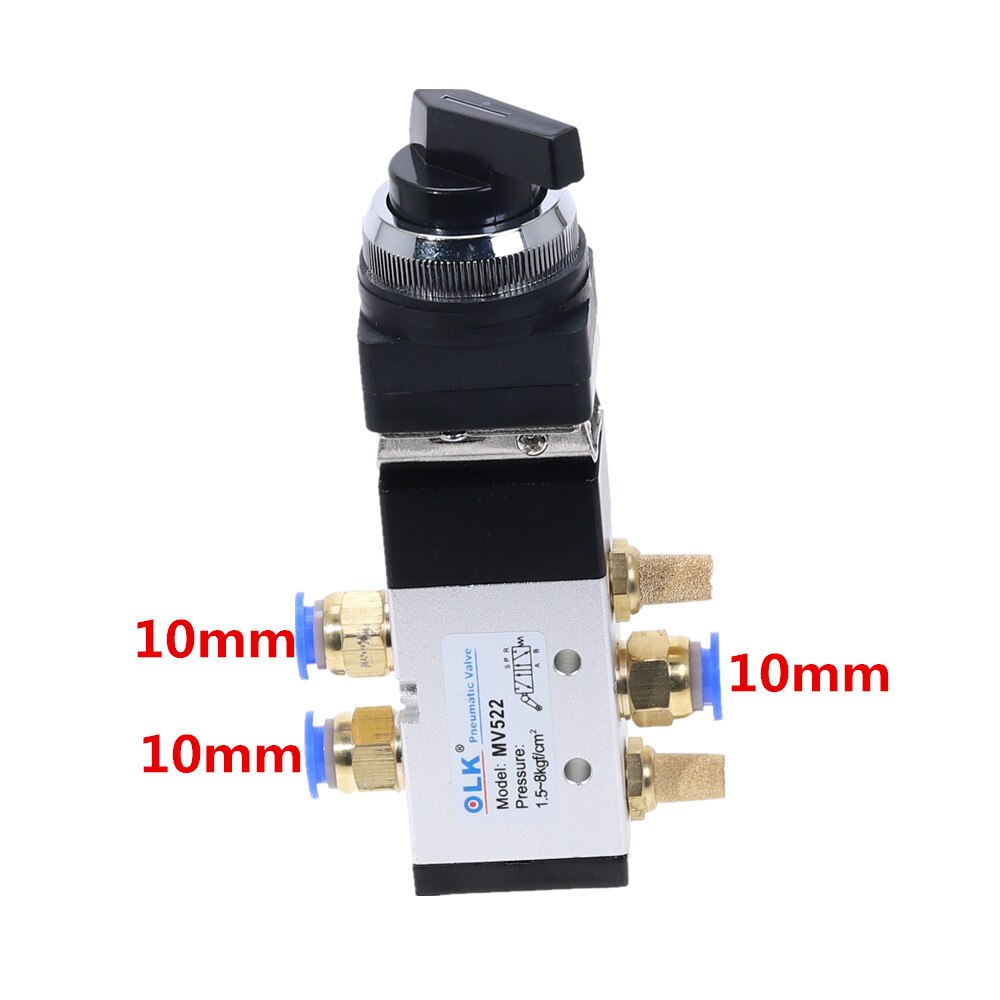 Select Switch Air Valve Right Pneumatics MV522 Series Mechanical Valve MV522LB 2 Position Mechanical valve 2 gear: 10mm