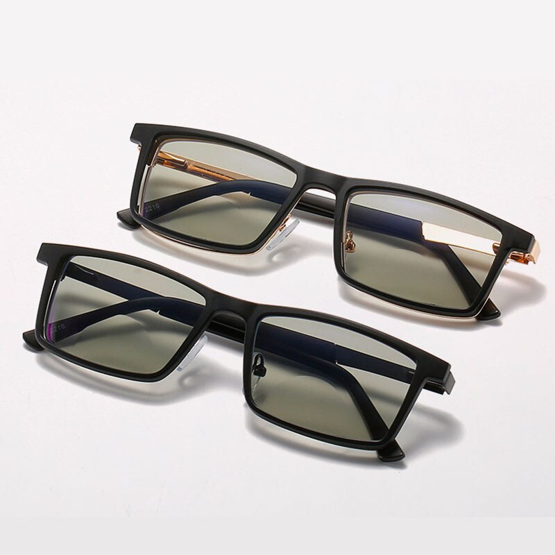 2 in 1 Magnetic Bifocal Reading Glasses Men Photochromic Polarized Clip on Sunglasses lens set Women Anti Blue light Eyewear