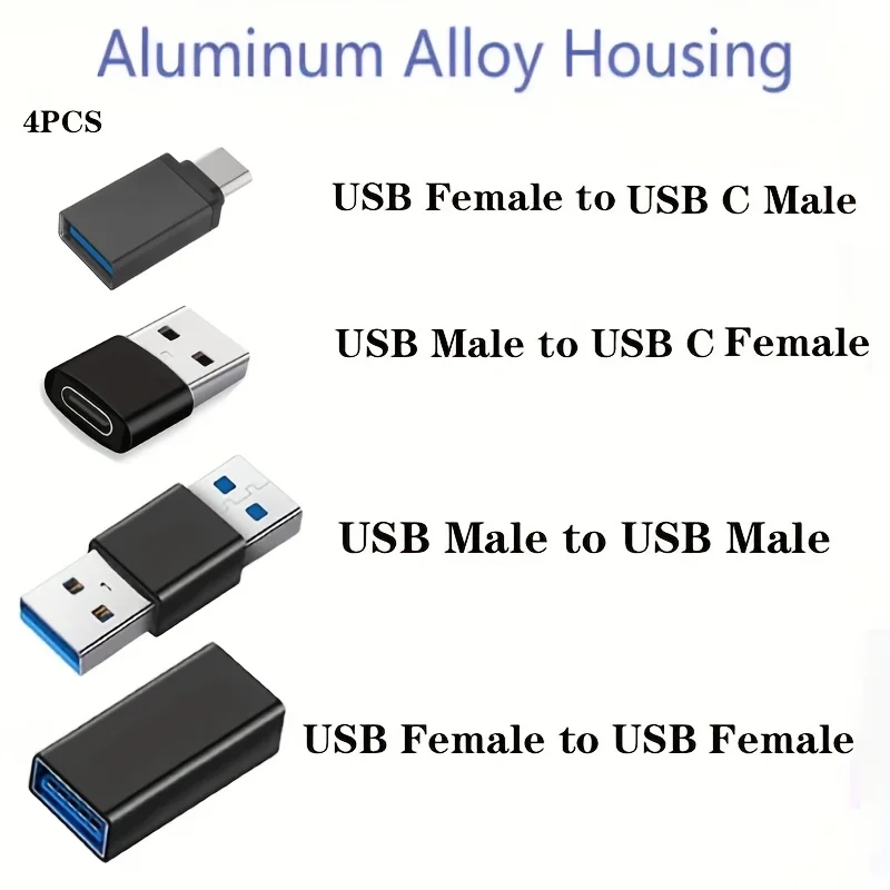 USB C Female to USB Male, USB Male to USB Male, USB Female to USB Female supports PD fast charging, flash drive, hard disk OTG a
