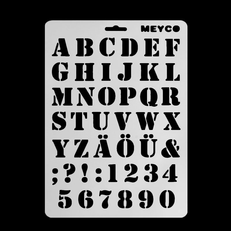 Brief Alfabet Nummer Gelaagdheid Stencils Muur Schilderen Scrapbooking Postzegels Album