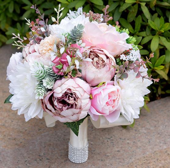 Perfectlifeoh bukett de novio bryllup peoner brudebuketter dekorasjon blomster peon buketter til casamento: Stil 1