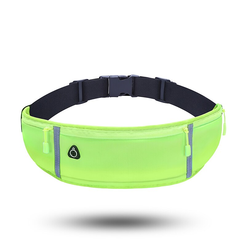 Ultradunne Mode Taille Tas Waterdichte Reizen Toevallige Run Klim Zak Sport Taille Verpakking Zomer Unisex Reflecterende Telefoon Tas: green