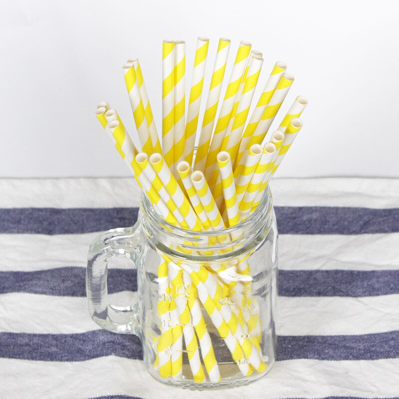 25 Stuks Gestreepte Papier Rietjes Voor Baby Shower Wedding Party Kids Verjaardagsfeestje Decoratie Benodigdheden Papier Rietjes: 3