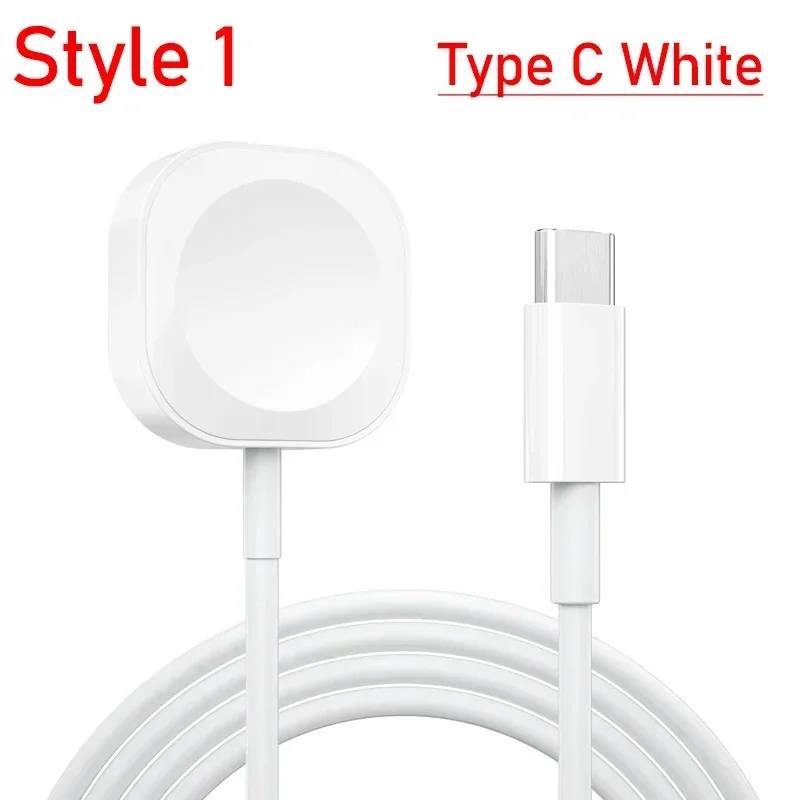 Cargador inalámbrico de reloj magnético para Apple Watch Series 10 S9 8 7/ 6 5 4 3 Se Ultra cargador tipo C Usb dos interfaces opcionales: Rojo