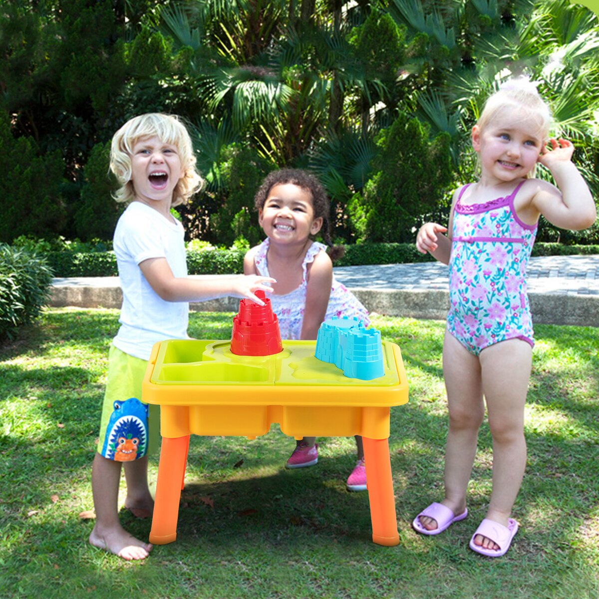 Set di giocattoli da spiaggia 2 in 1 giocattoli estivi per bambini 21 pezzi per acqua e sabbia con regalo da tavolo per bambini giocattoli da spiaggia per bambini bagnetto