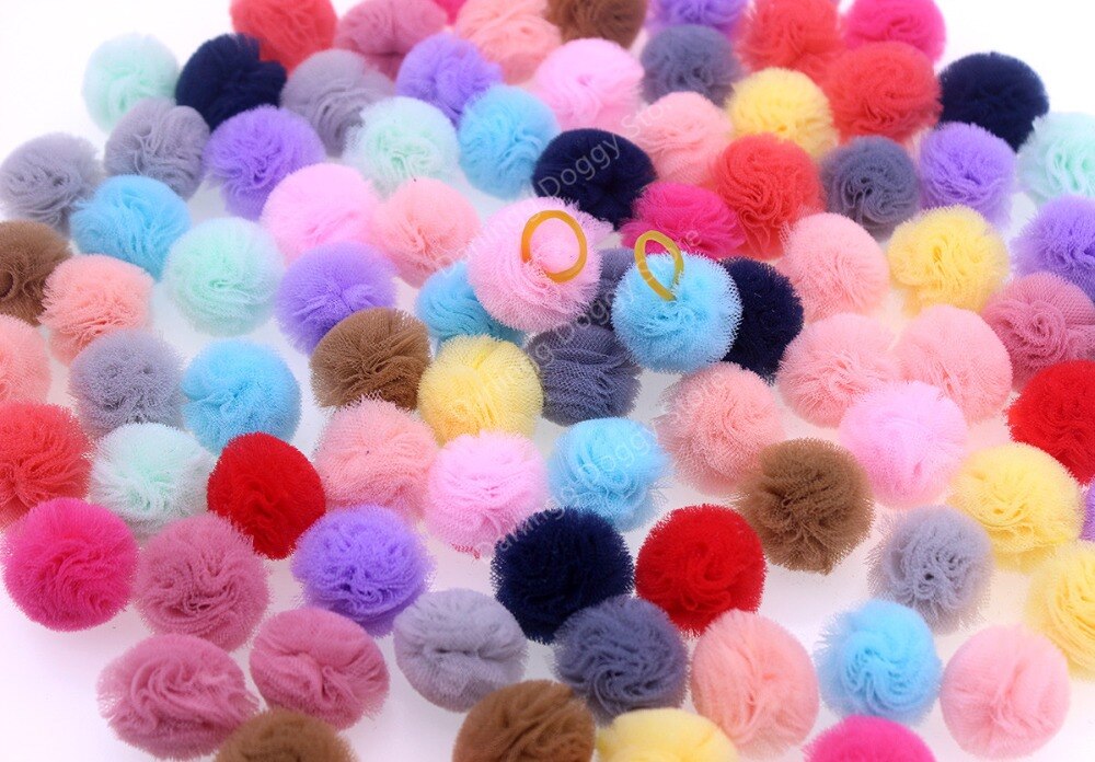 100 uds/50 pares bonito perrito de mascota perro arcos del pelo de Color brillante perro moños de acicalamiento de perro, accesorios para el cabello para pequeños suministros para mascotas perros