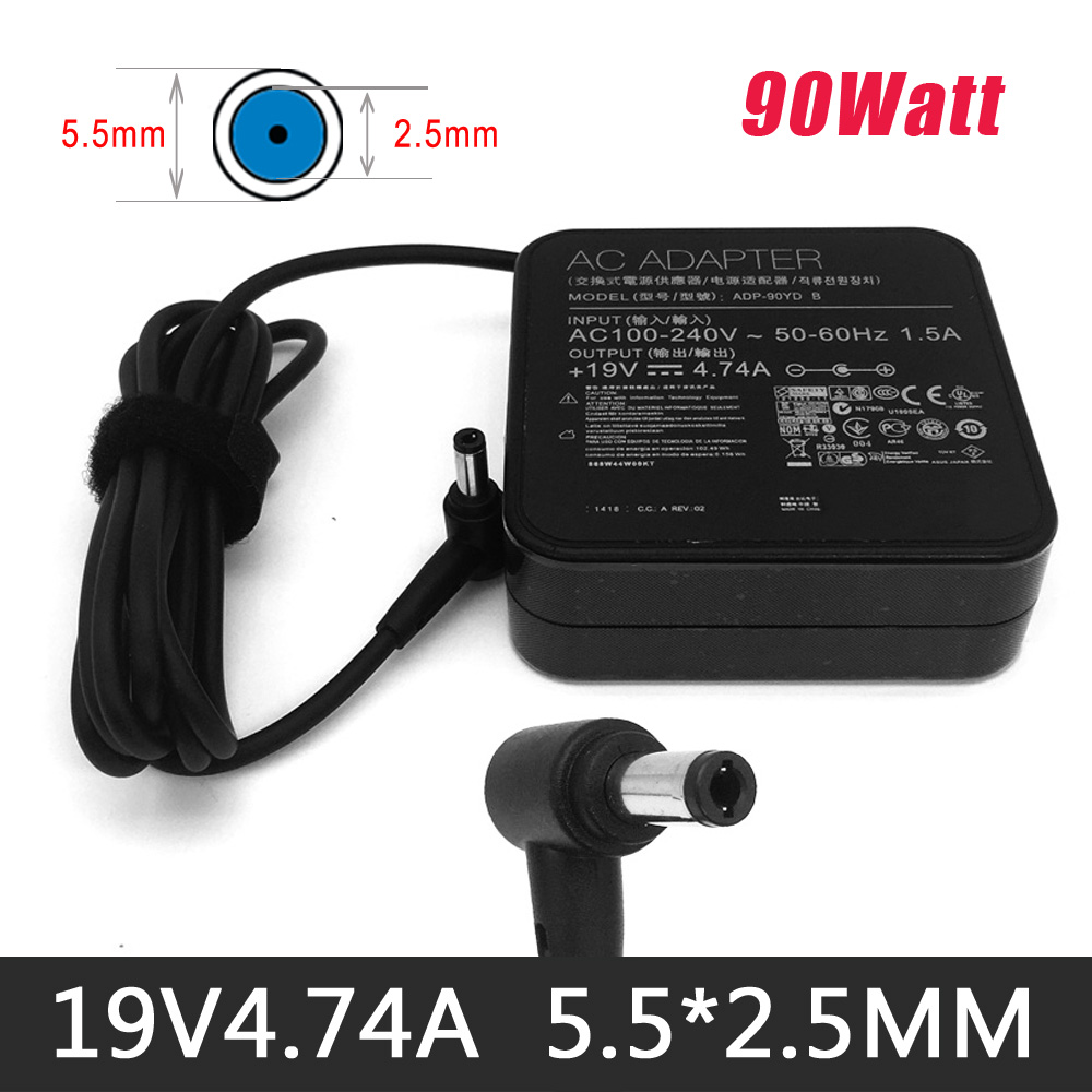 90w 19v 2.4a Wechselstrom adapter Laptop-Ladegerät für k52 k53 k55 k50 k60 n55 n56 n61 n76 x54 x55 x75 Netzteil