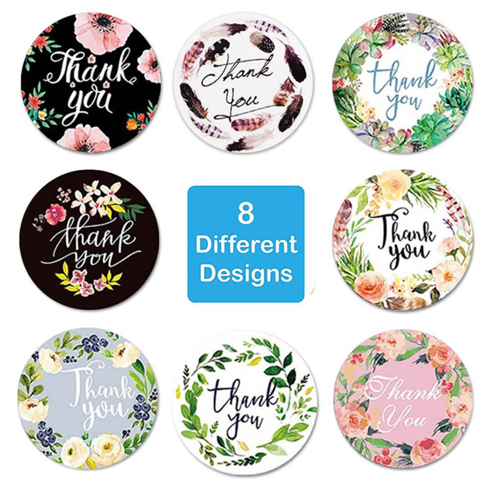 Floral Label Stickers for Birthday Packaging Envelope Label Labels Stickers 500Pcs/Roll Floral label sticker @T