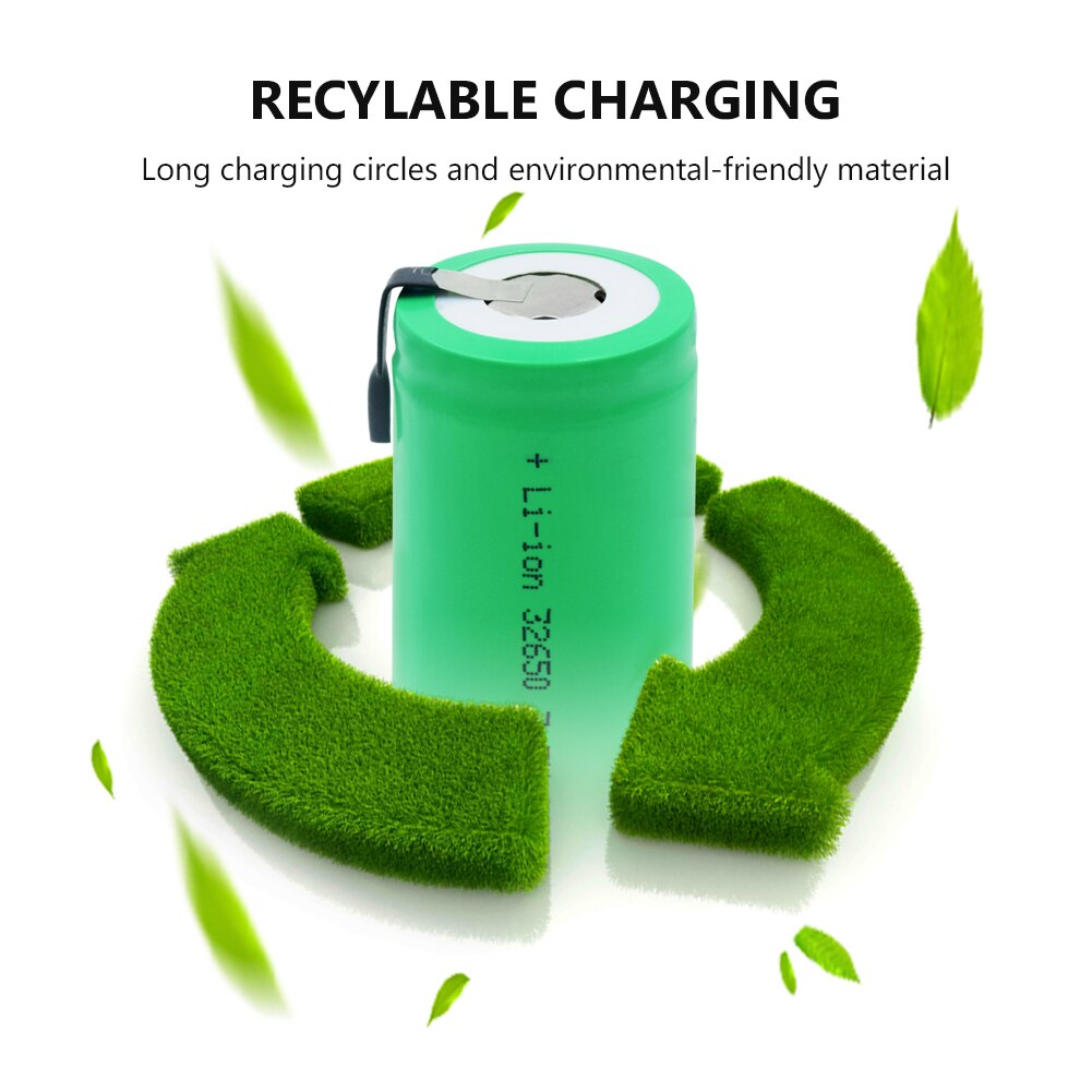 1-10 Pieces 8200mah 3.7V 32650 Battery Lithium Li ion 32650 Rechargeable Battery With DIY Tabs for Flashlight