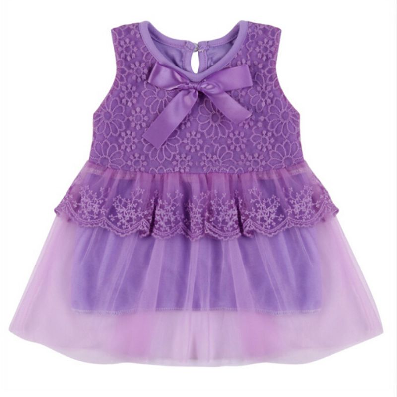 Baby Girl Lace Dress Kids Bow Cotton Ball Gown Princess Dressess for Girls Summer Children Birthday Party Clothing: Z / 18M
